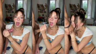 Callmeslooo le da una rica mamada al novio en transmision en vivo