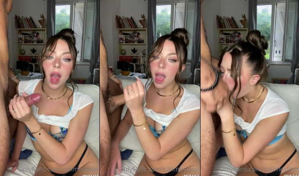 Callmeslooo le da una rica mamada al novio en transmision en vivo