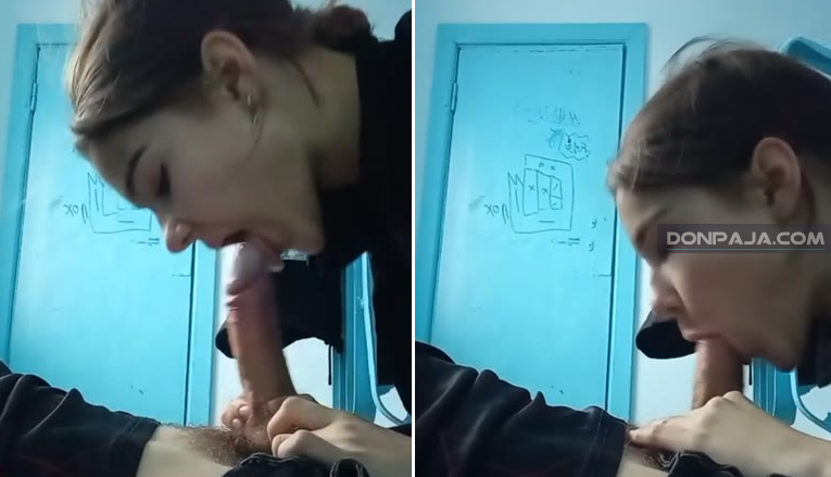 morrita cachonda le pega tremenda mamada al novio a escondidas