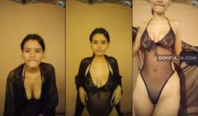 morrita mexicana luciendo lenceria sexy de su hermana mayor