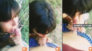 se lleva de pinta a su morrita y la pone a mamar en el monte