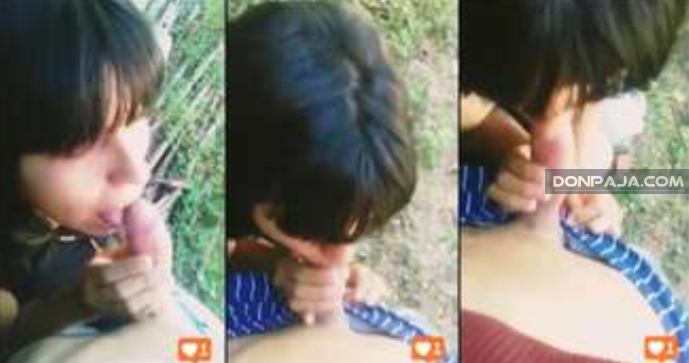 se lleva de pinta a su morrita y la pone a mamar en el monte