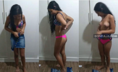 morrita mexicana es convencida por el primo de que le enseñe las chichis