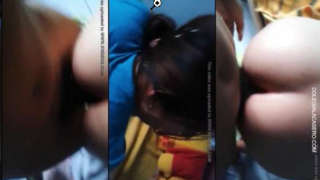 morrita mexicana cogiendo por primera vez de perrito y le dice que le encanta