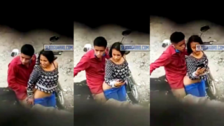 graba a su hermana cogiendo en la moto con el novio