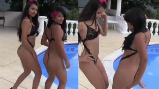 les pagan a dos morritas adolescentes para que les modelen trajes de baño de hilo