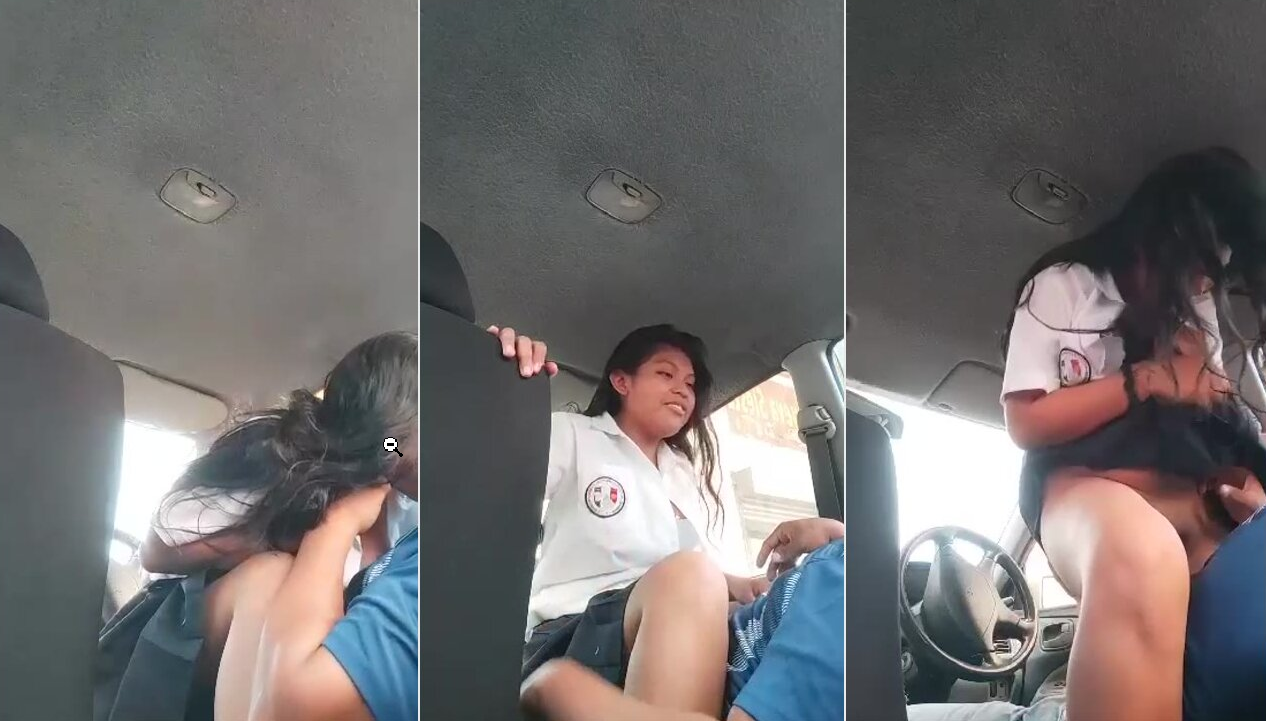 colegiala mexicana cogiendo en el carro con el profe de quimica