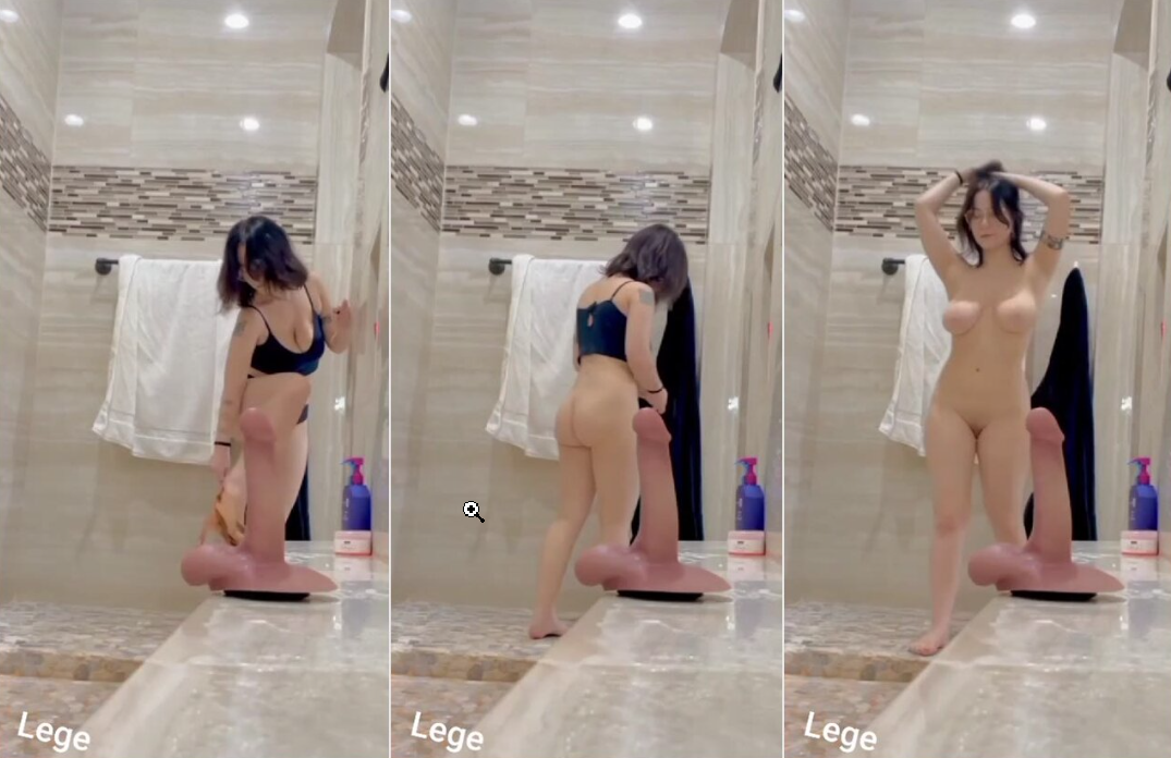 aunque no lo creas a esta jovencita le entra todo ese tremendo dildo en la colita