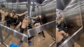 novia putita se deja coger dentro del elevador y hasta se graban