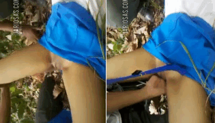 colegiala putita se deja coger por varios de sus compañeros en medio de las hierbas