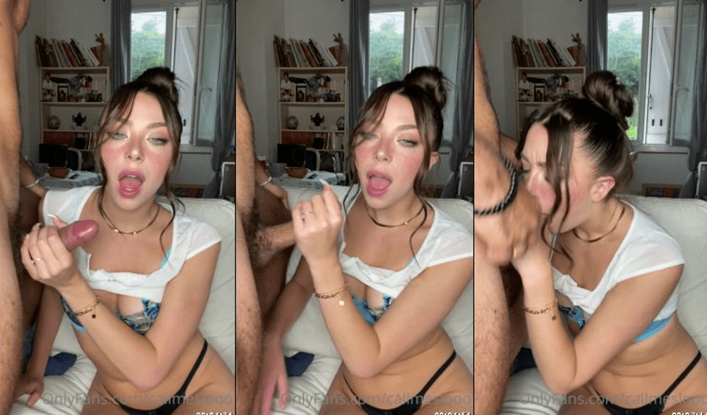 Callmeslooo le da una rica mamada al novio en transmision en vivo