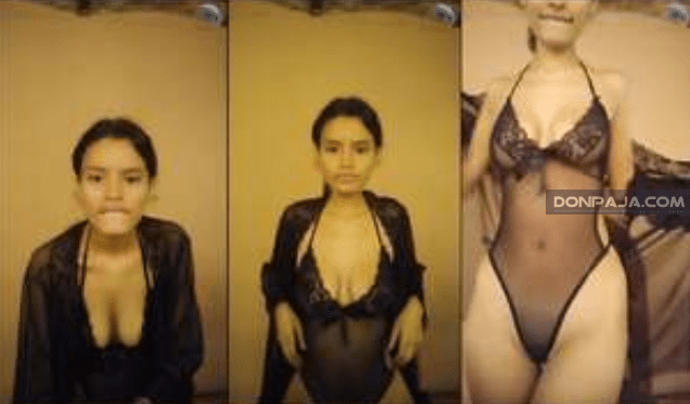 morrita mexicana luciendo lenceria sexy de su hermana mayor