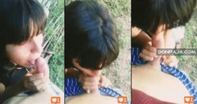 se lleva de pinta a su morrita y la pone a mamar en el monte