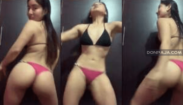 deliciosa chavita cachonda hace baile caliente en ropa interior