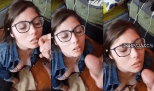 la morrita nerd del salon acepta darle una mamada al migo y la llena de leche