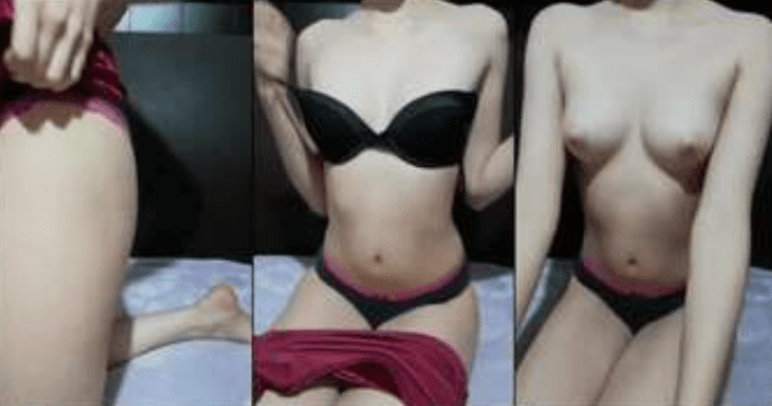 deliciosa jovencita timida se encuera completita para el novio