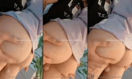 jovencita sabrosa se deja tocar las nalgas por uno de sus amigos