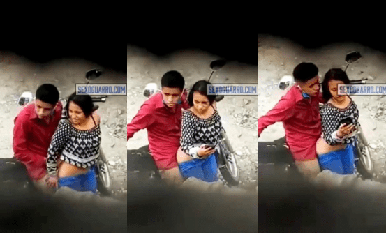 graba a su hermana cogiendo en la moto con el novio