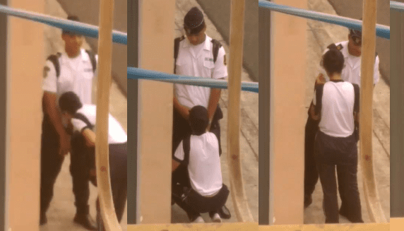 graban a una morrita colegiala chupandosela a uno de sus compañeros de la prepa