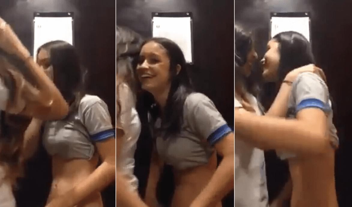colegialas lesbianas se dejan grabar mientras que se dan tremenda cachondeada