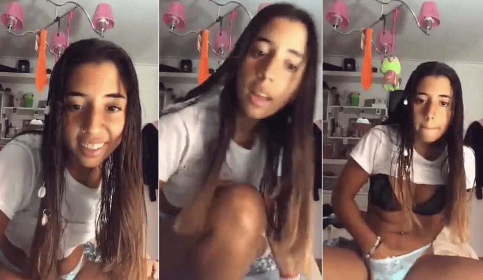 la jovencita se mete los dedos a la panochita y que rico se toca