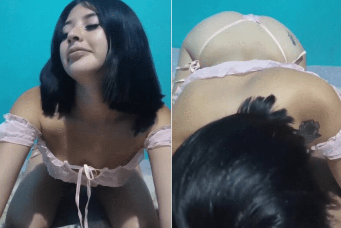 que rica jovencita mexicana cachonda que se la chupa al novio con un babydoll puesto
