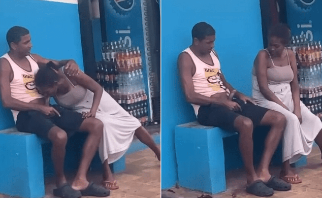 graban a una señora chupandosela a un joven en plena calle