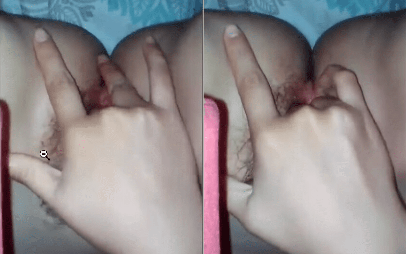 la jovencita cachonda se graba metiendose los dedos en la panochita