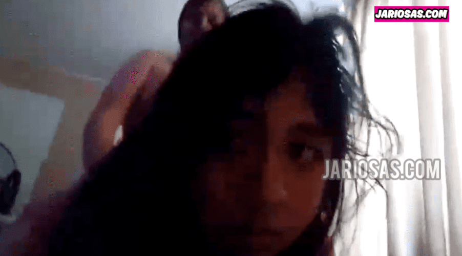 Morrita disfrutando en cuatro