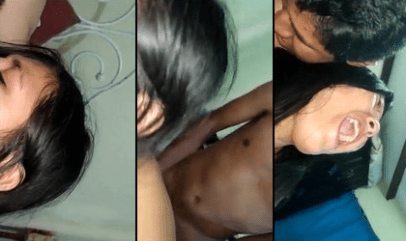 le pone aceite en el culito pero aun asi a ella le duele mucho