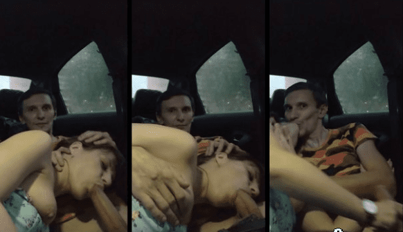 la novia cachonda quiere leche caliente en el carro