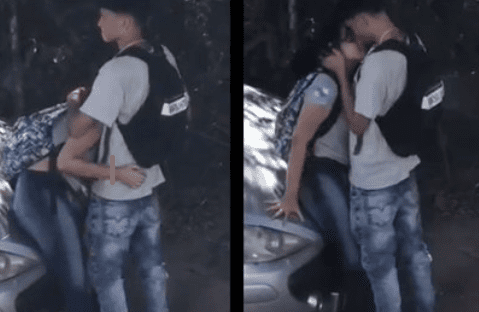 graba a su hija chupandosela al novio afuera de su casa