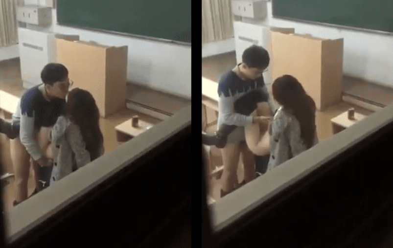 graban alumnos de prepa cogiendo en el salón de clases